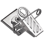 1″ Nickel Plated Steel 1-Hole Ribbed-Face Pin-Clip Combo