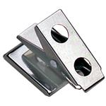 1″ Nickel Plated Steel 2-Hole Smooth-Face Clip