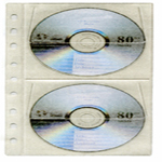 CD Holder Holds 2 CDs in Ring Binder